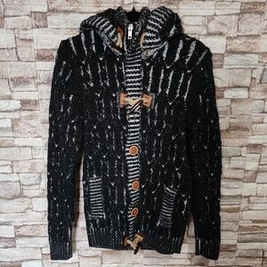 LCR BLACK EDITION Men's Black and Gray Hooded Sweater